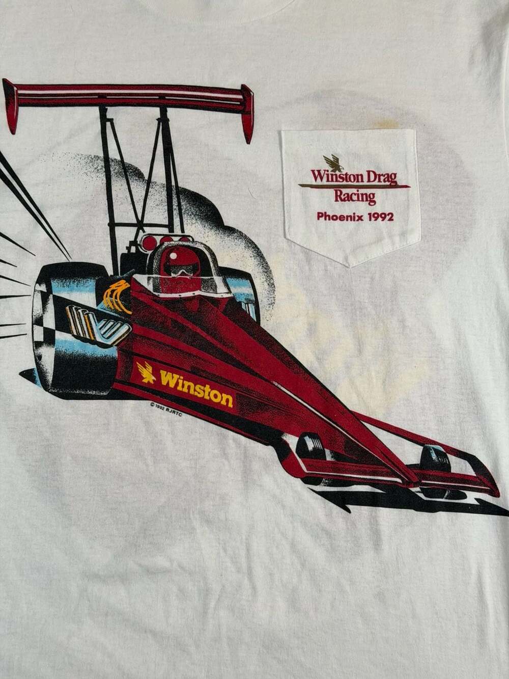 Vintage 1992 Winston Drag Racing Phoenix T Shirt XL USA Single Stitch Pocket Tee - Picture 3 of 10